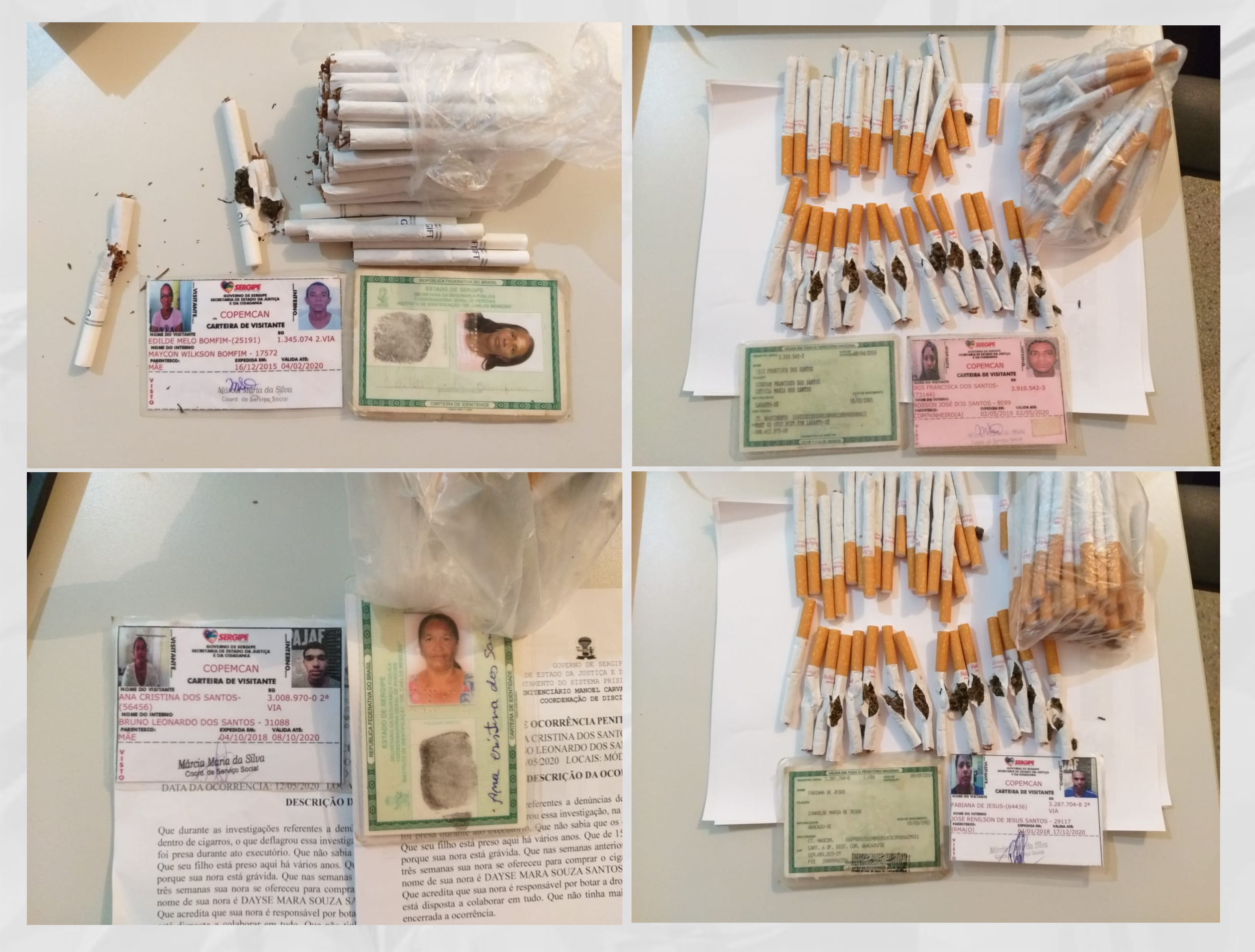 Nove familiares são flagrados com cigarros de maconha no Copemcan
